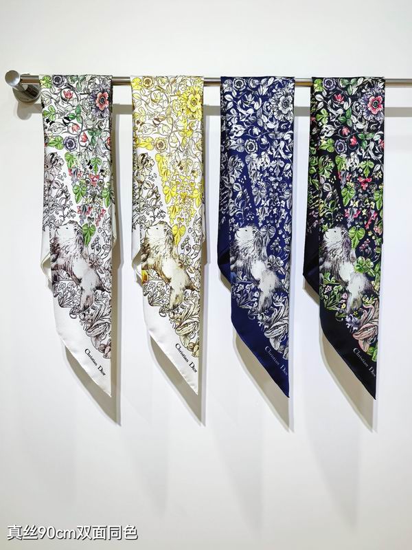 Dior silk scarf 90X90cm E0508114